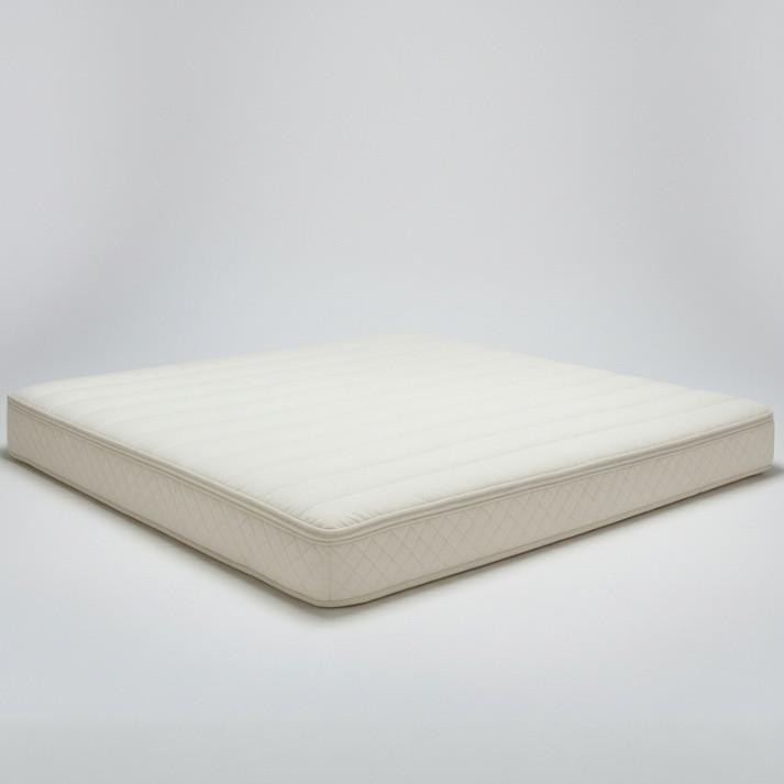 FoamOrder Organic Pillow Top Mattress Case, white mattress cover with quilted pattern on a plain background.