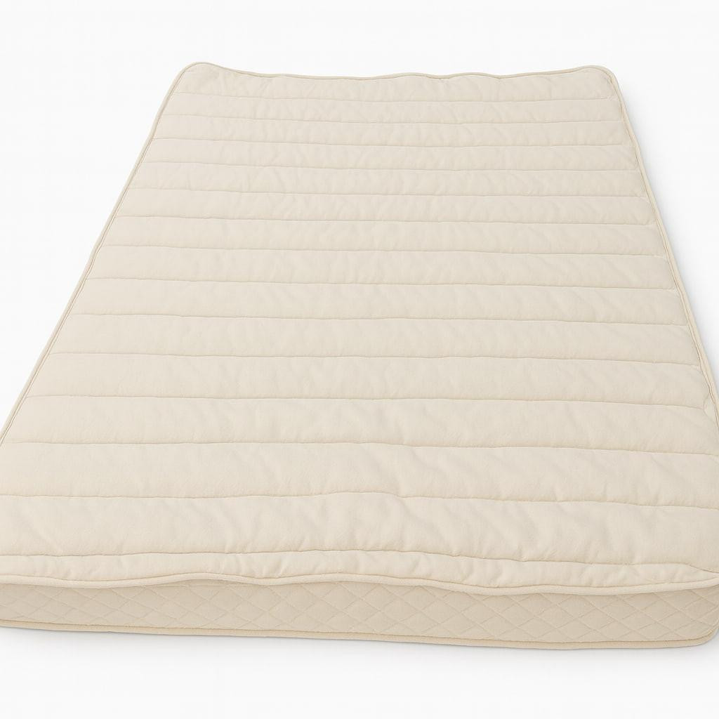 FoamOrder Organic Pillow Top Mattress Case, cream-colored quilted mattress cover with a plush pillow top design.