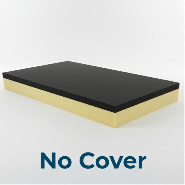 Memory foam mattress core without cover, showing exposed yellow foam layers of comfort and Everflex support base.
