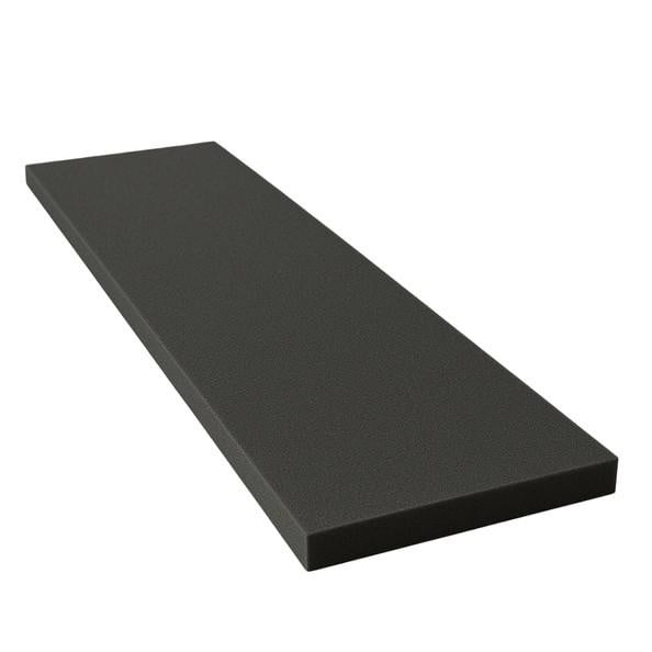 Memory Foam Upholstery Sheet, black rectangular cushion for furniture padding and comfort.