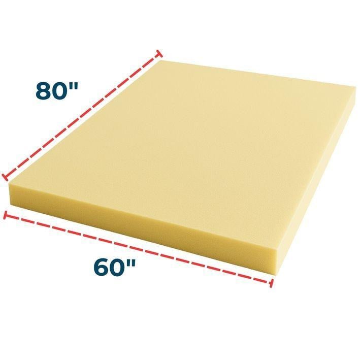 Outdoor Upholstery Foam Sheet, 80x60 inch dense foam for outdoor furniture and upholstery projects.