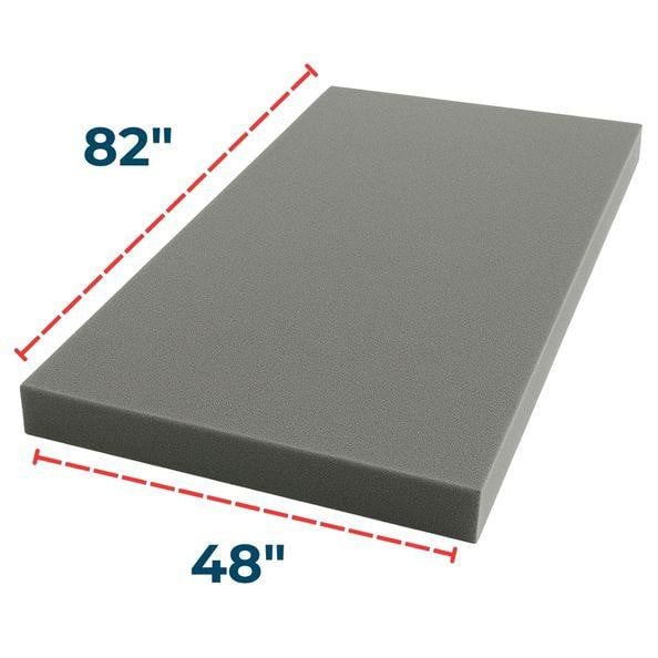 Packing & Craft Foam Sheets, rectangular gray foam sheet measuring 82 inches by 48 inches.