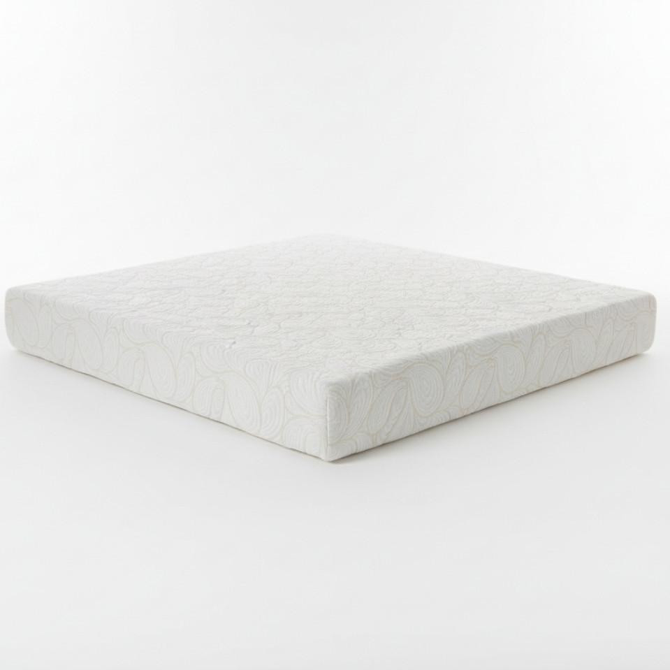 Queen Size Foam Mattress, clean and white with a subtle patterned surface, ideal for a comfortable sleeping bed.