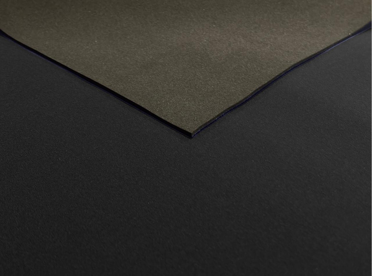 1.5mm Neoprene Sheet, product image showing front plain rubber surface and back black nylon layer.