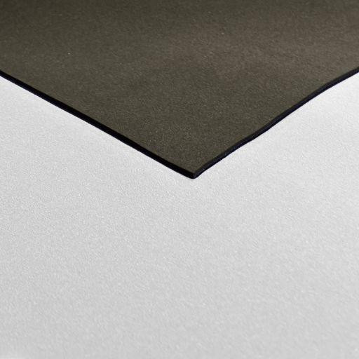 3mm Neoprene Sheet, front: plain rubber surface, back: colored nylon on a white background