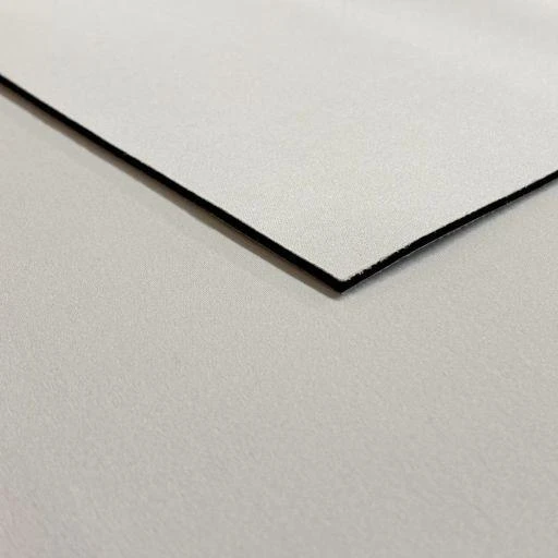3mm Neoprene Sheet, front side with polyester backing and back side with polyester coating, suitable for various insulation and craft applications.