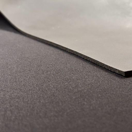 3mm Neoprene Sheet, front smooth surface with a nylon back, close-up view showing the material's texture and dual-sided finish for insulation and durability.