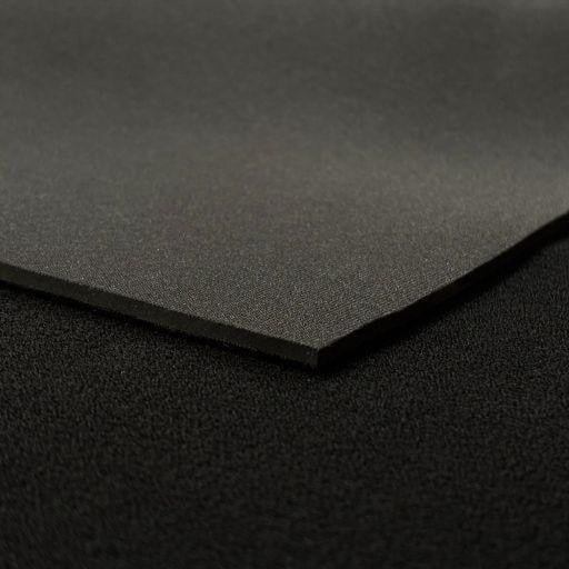 3mm Velcro Compatible Neoprene Sheet, front side with Uloop texture and back side with nylon material shown in the image.