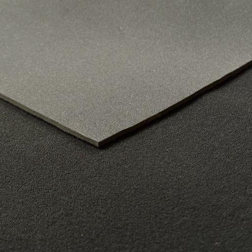 3mm Velcro Compatible Neoprene Sheet - Front: Uloop, Back: Nylon, black and gray layered material.