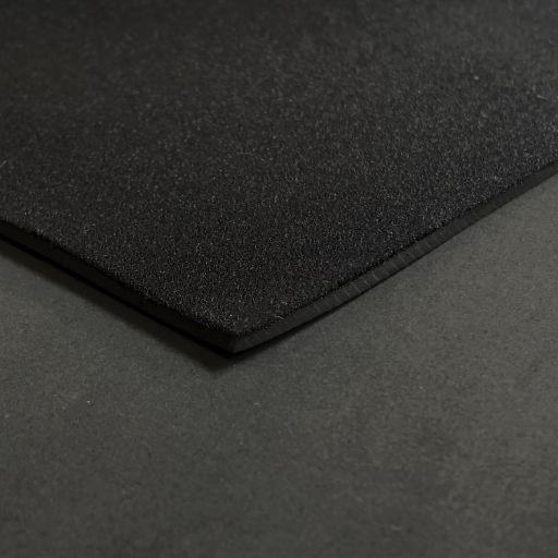 3mm Velcro Compatible Neoprene Sheet, front with Uloop surface and plain back, for versatile fastening applications.