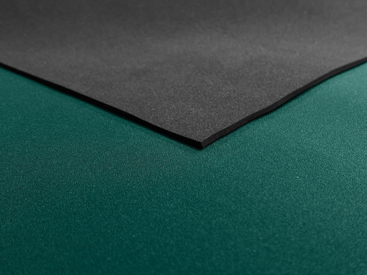 4mm Neoprene Sheet, with front side plain rubber and back side colored nylon, for industrial and craft applications.