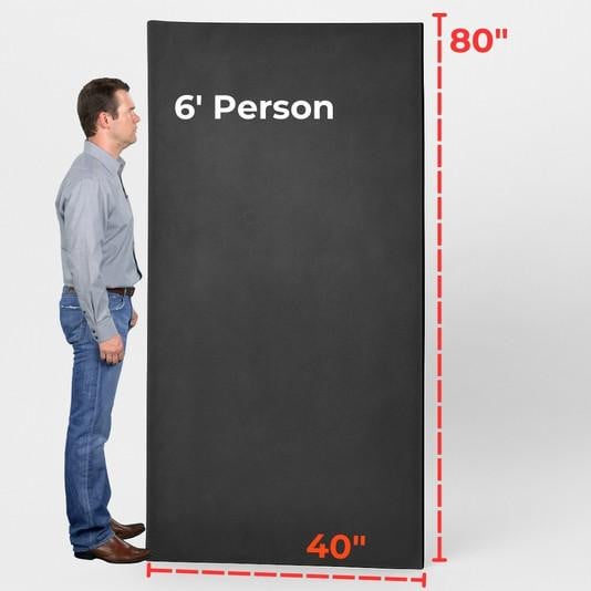EVA Foam Sheets, large black foam board with dimensions 80 inches in height and 40 inches in width.