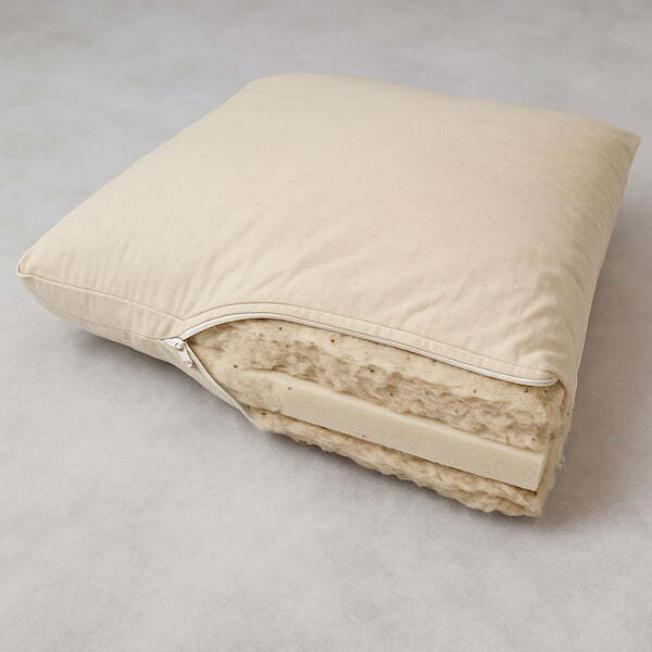 Cotton batting wrap and zippered cotton case