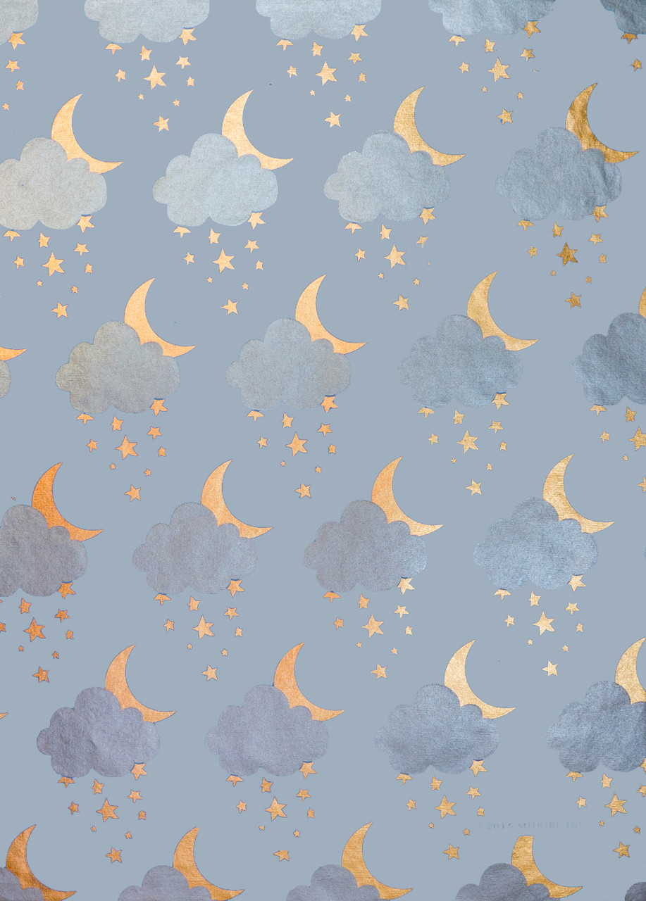 Light Blue Gift Wrap Sweet Dreams Designer wrapping paper