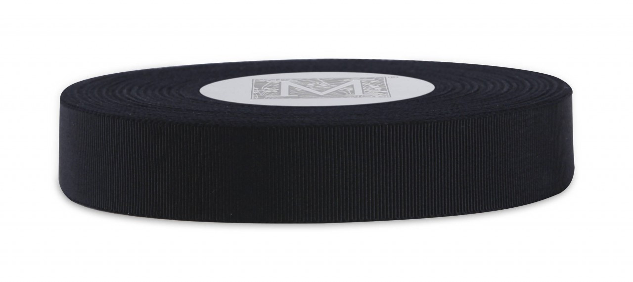 Nylon Grosgrain Ribbon - 1 inch - Black