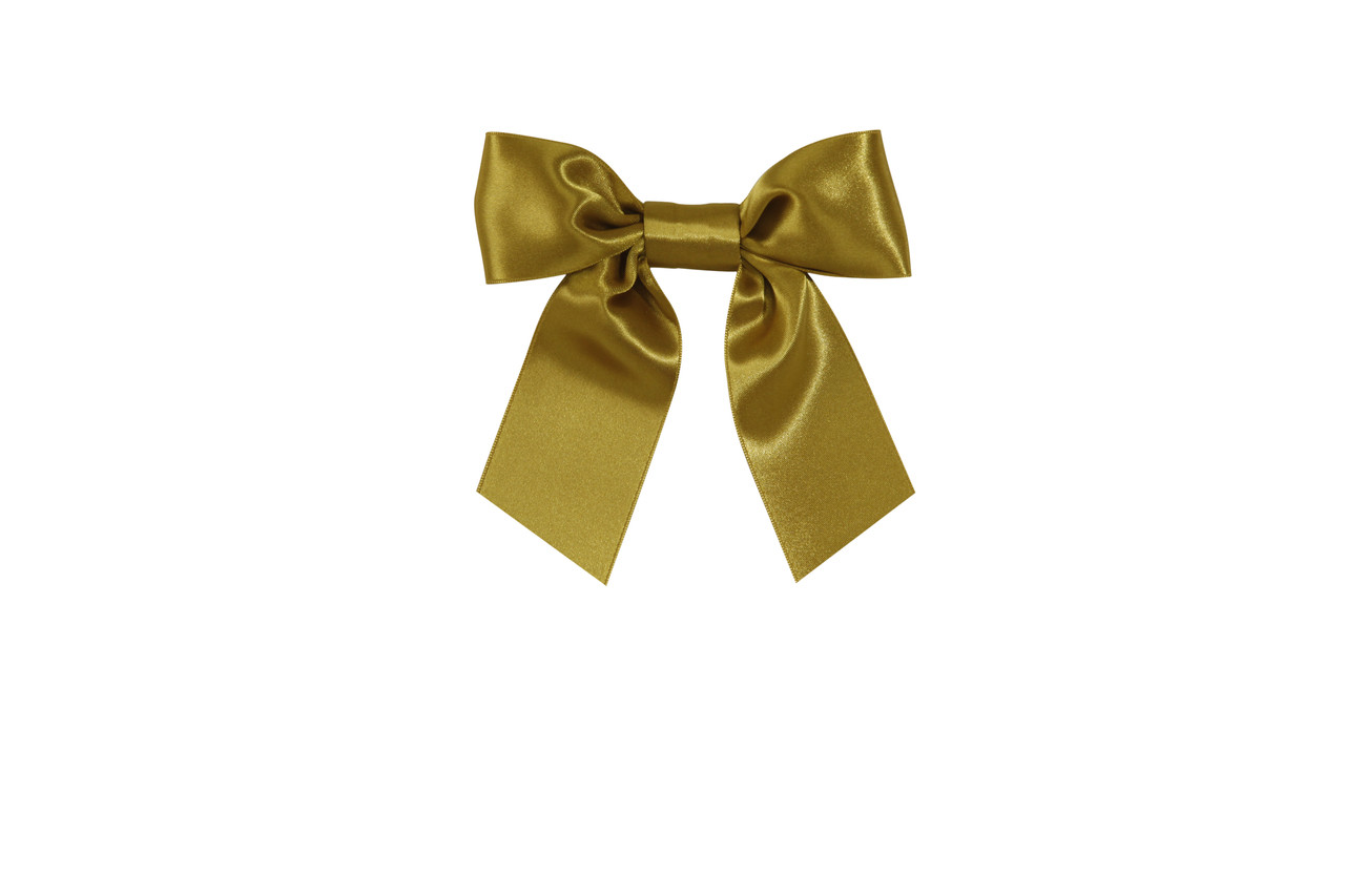 Custom Printing on Double Faced Satin Ribbon - Printed Gold Satin Ribbon