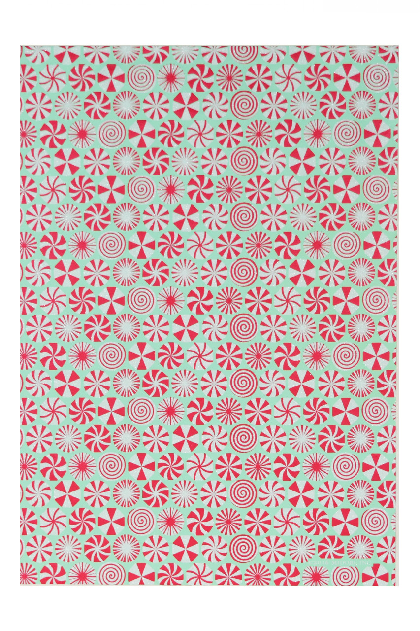 Peppermint Gift Wrap Pink and Red Wrapping Paper Christmas -  in 2023