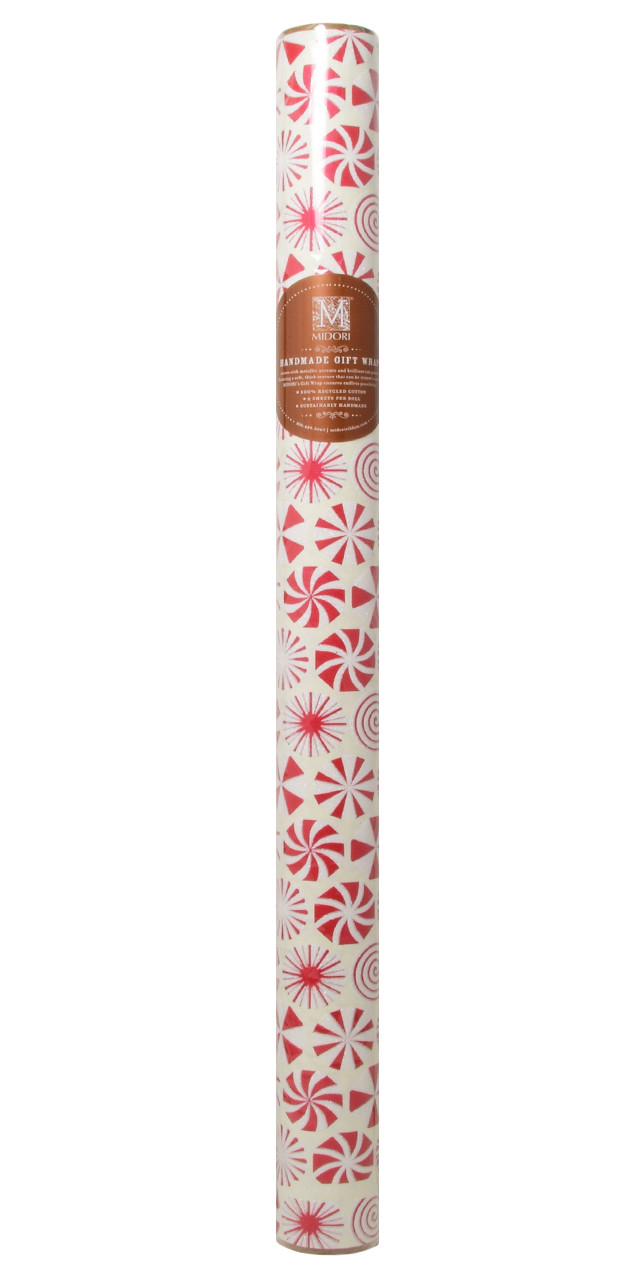 Glittered Floral Wrapping Paper (RED)