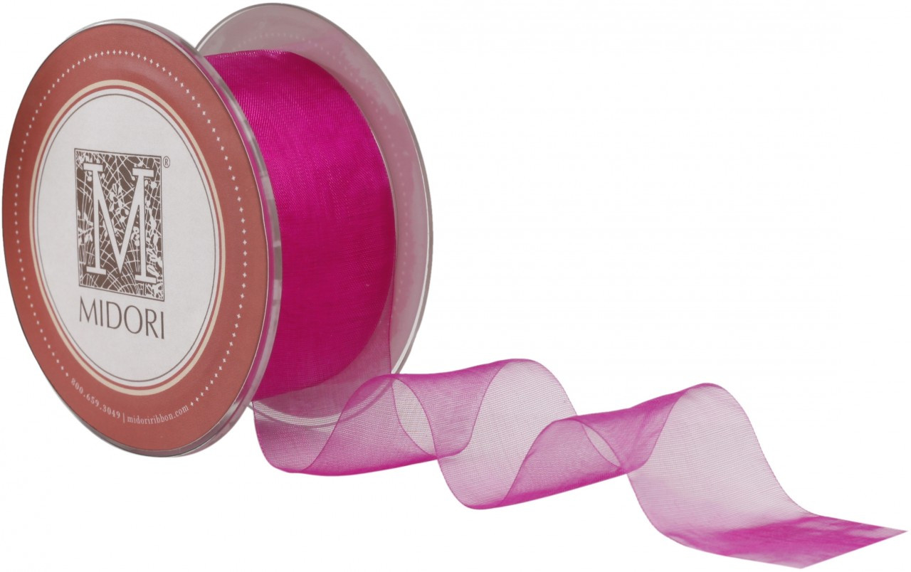 Organdy Ribbon - Magenta / Pink Sparkle Ribbon