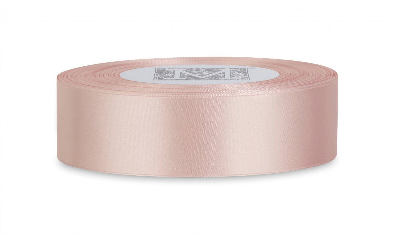  Double Faced Solid Color Baby Pink Satin Ribbon 1-1/2