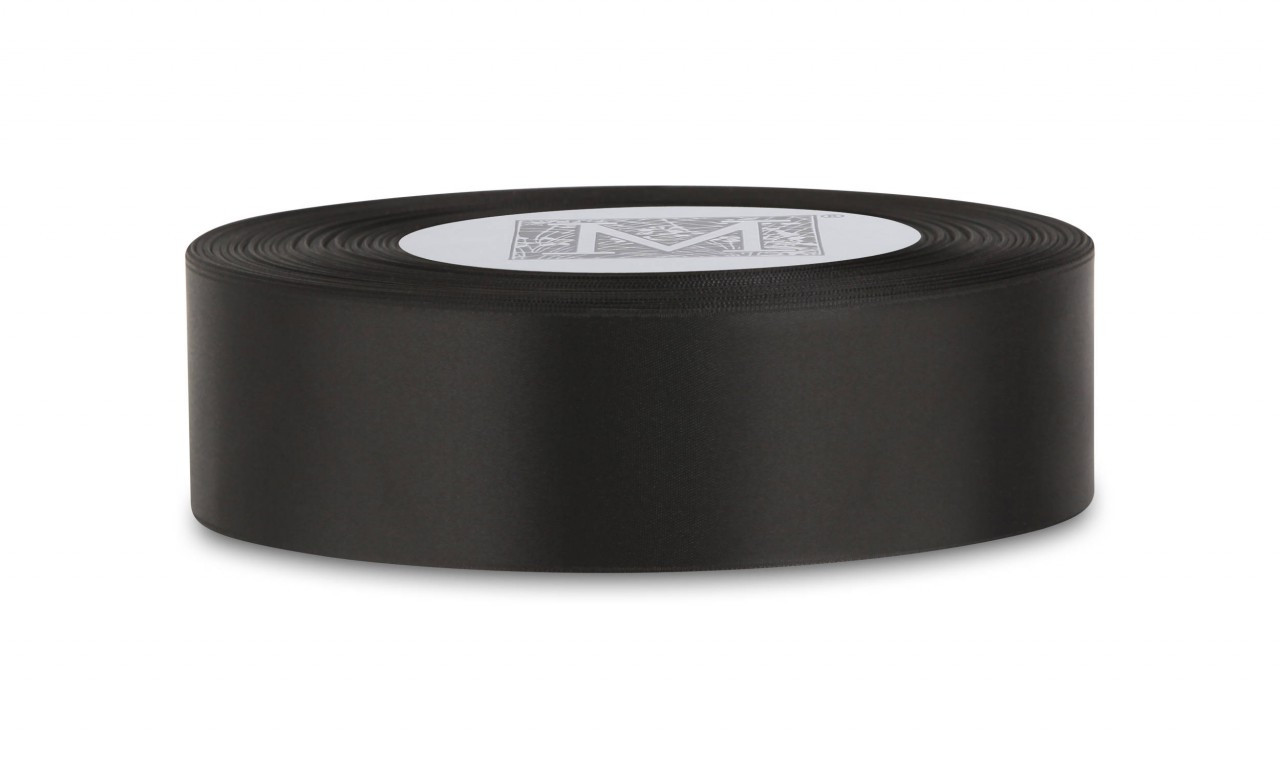 Double Faced Satin Ribbon - Black Satin Ribbon