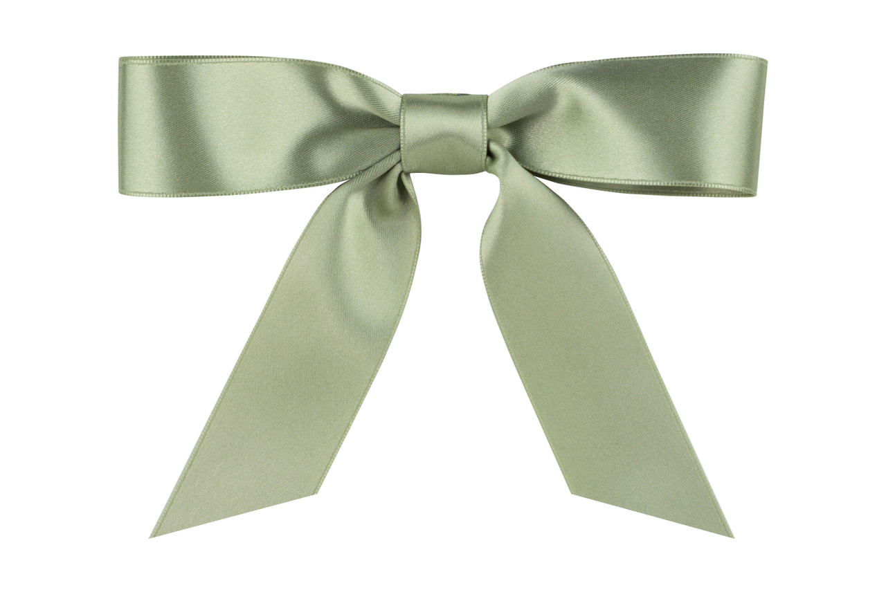 Vintage green Ribbon double sided satin pale lime green