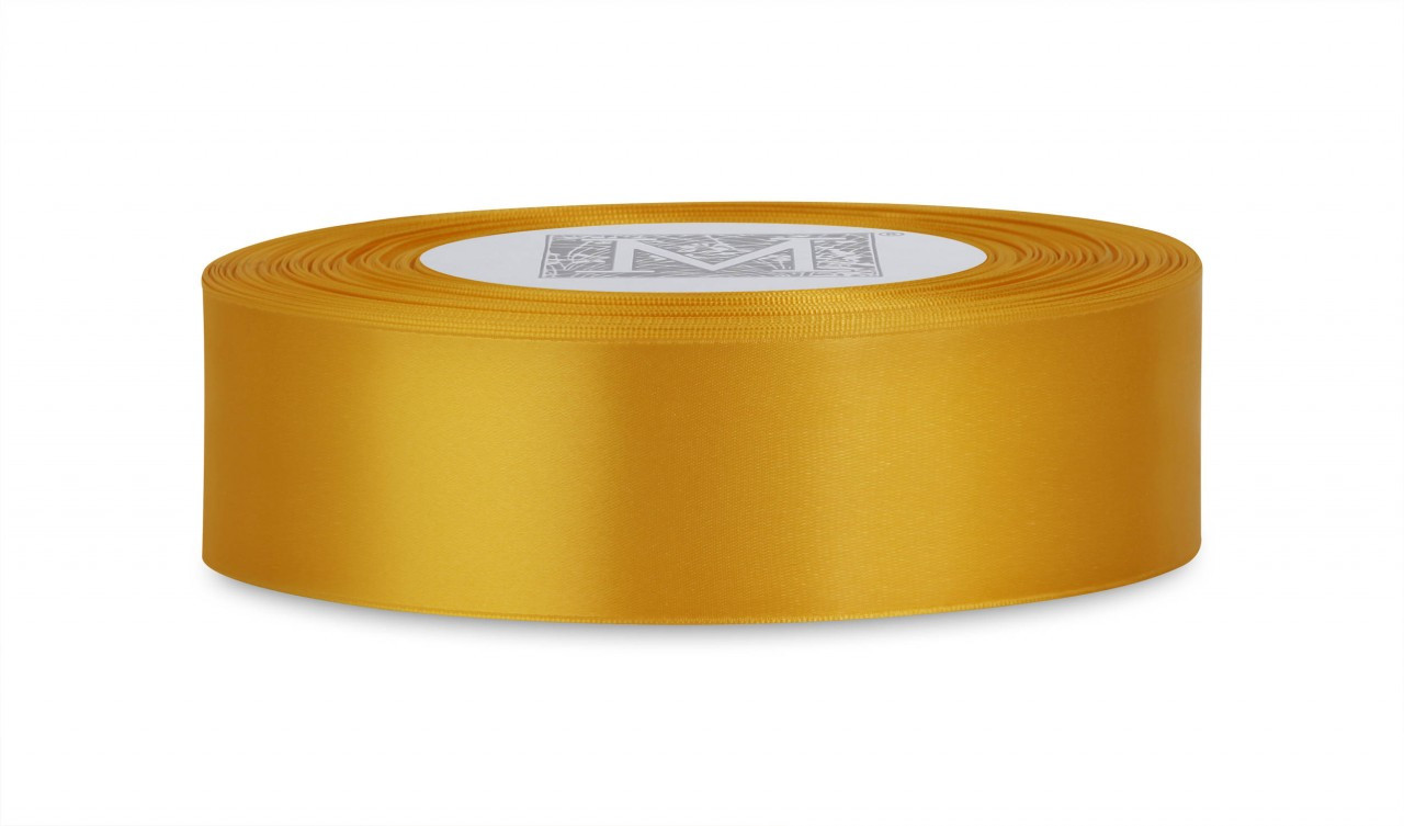 Double Faced Satin Ribbon - Amarillo / Gold Ribbon