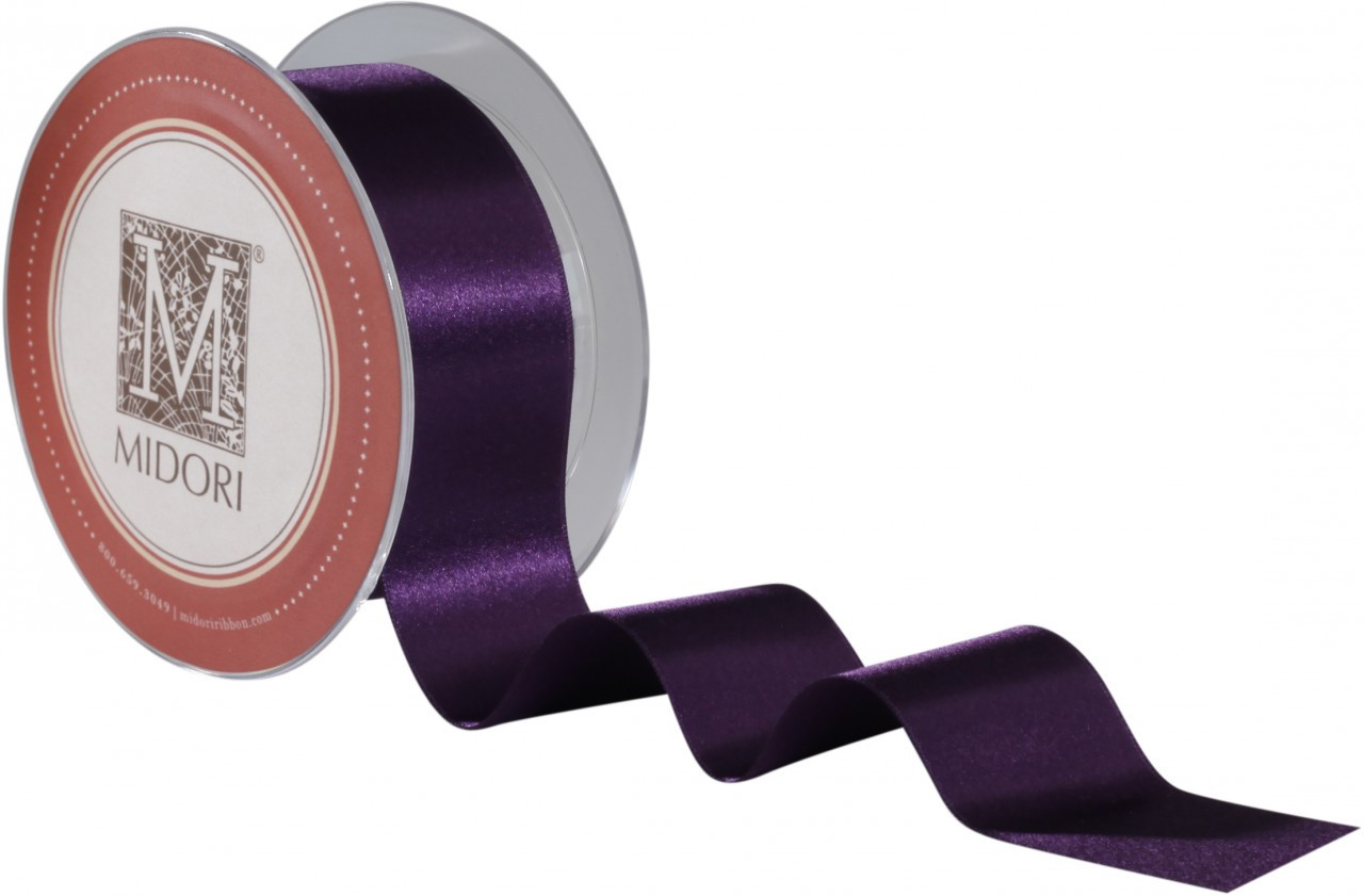 Double Faced Satin Ribbon - Meadow Violet / Purple Satin Ribbon