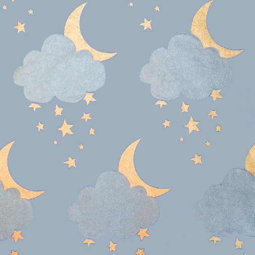 Light Blue Gift Wrap Sweet Dreams Designer wrapping paper