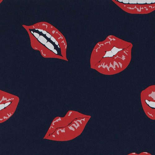 Navy Lips Gift Wrap, Valentine's Wrapping paper
