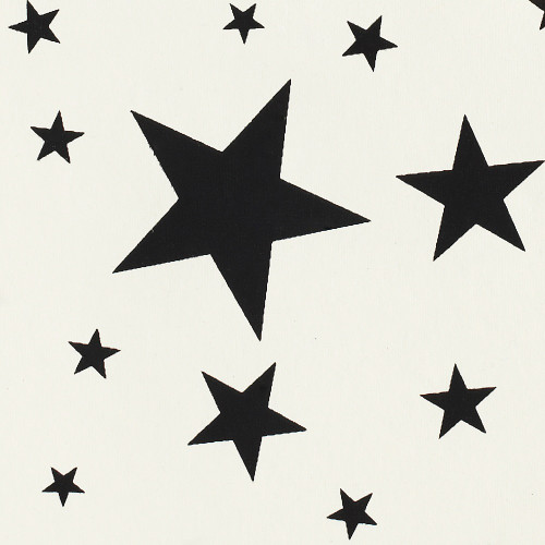 Gift Wrap - Stars - Black/Cream