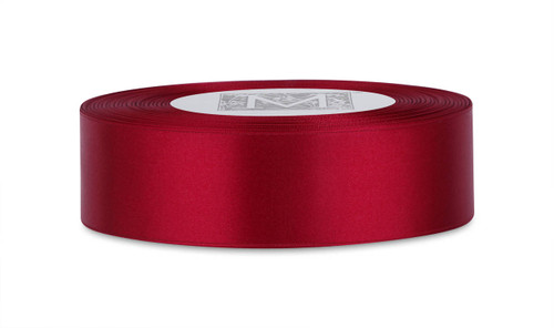 Custom Printing on Double Faced Satin Ribbon - Garnet