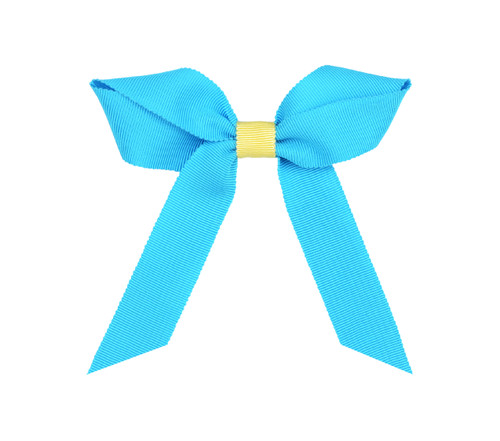 Two color Grosgrain Bow: Turquoise Topper 