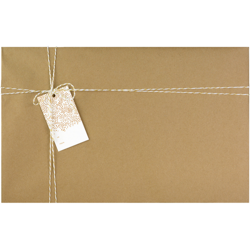 Present’s Name: Metallic gold/White Bakers Twine on Kraft Present’s Name: Metallic gold/White Bakers Twine on Kraft