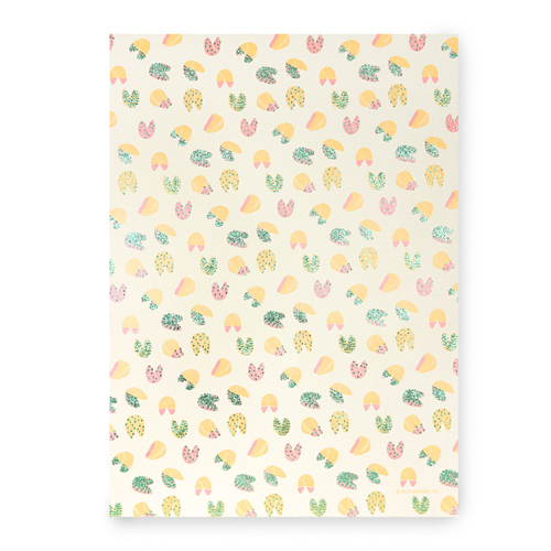 Fortune Cookie Cream Yellow/Pink and Green Glitter Gift Wrap