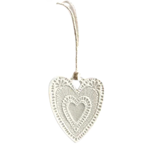 Paper Tag - Hearts Lightest Grey