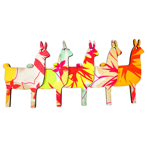 Llamas Wooden Gift Tag Set