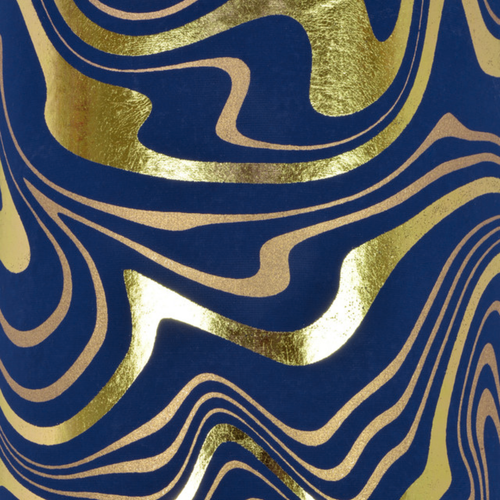 Marble Navy Gold/Gold Foil Gift Wrap