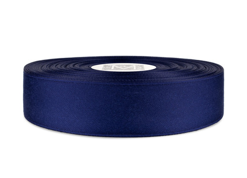 Custom Printing on Matte Cotton Ribbon - Navy