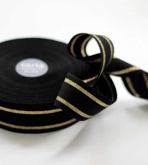 Striped Cotton - Black/Gold