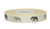 Dark Grey ink Elephant on Bone Ribbon - Double Faced Satin Symbols