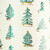 Winter Sleigh Cream Green and Gold Foil Gift Wrap