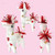 Mini Tabletop Love Llama Piñata, white and red