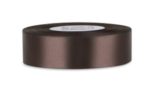 Double Faced Satin Ribbon - Velvet Brown / Brown Ribbon