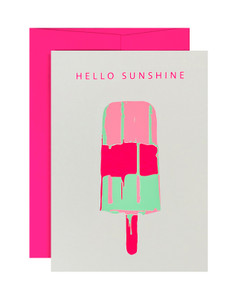 Hello Sunshine Neon Pink & Mint Card - Midori Retail