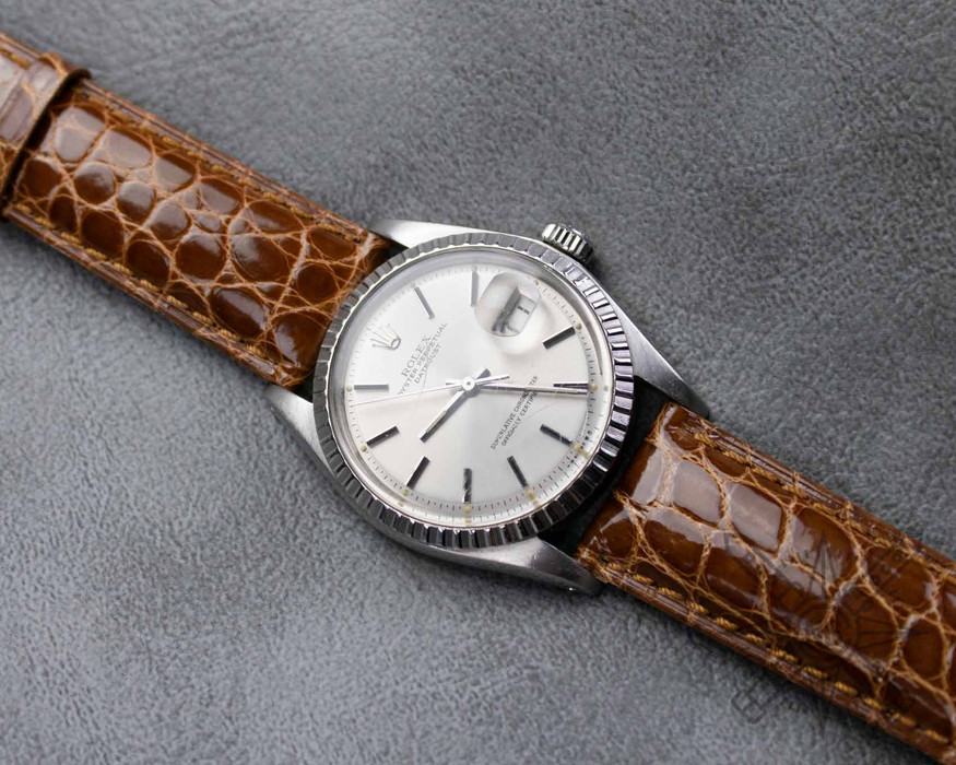 Genuine Alligator Watch Strap in Chocolate Brown - CNS Watch Bands