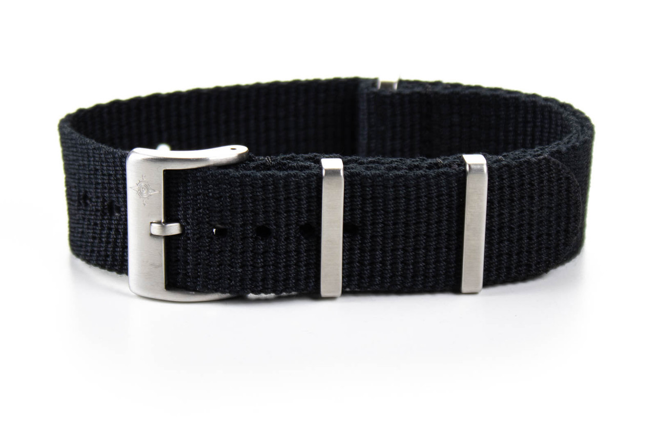Black Cotton Watch Strap – Timeless, Rugged & Durable
