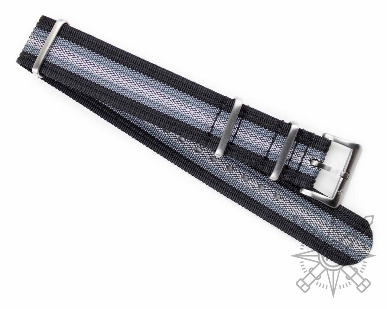 The Silver Snoopy Nylon Watch Strap – Ribbed Bold Style