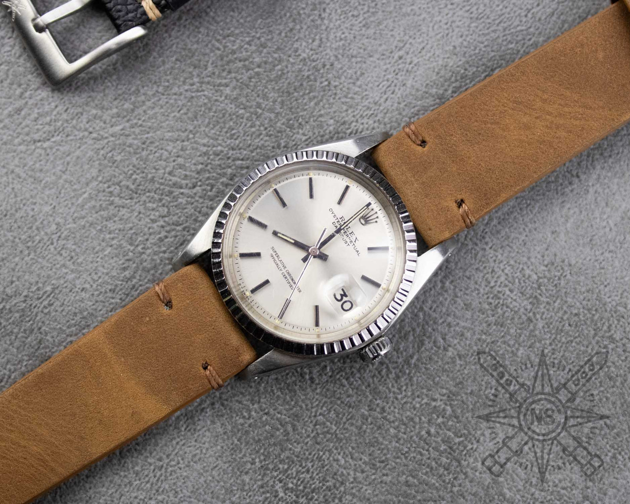 tobacco watch Vintage Oiled Tobacco Leather Watch Band – Classic