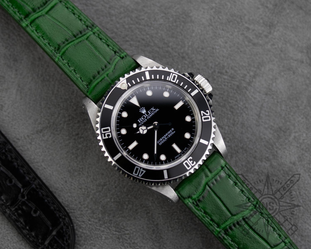 Green Alligator Silpada Watch Crocodile Leather Watch Strap - Green – VGreen main image 2